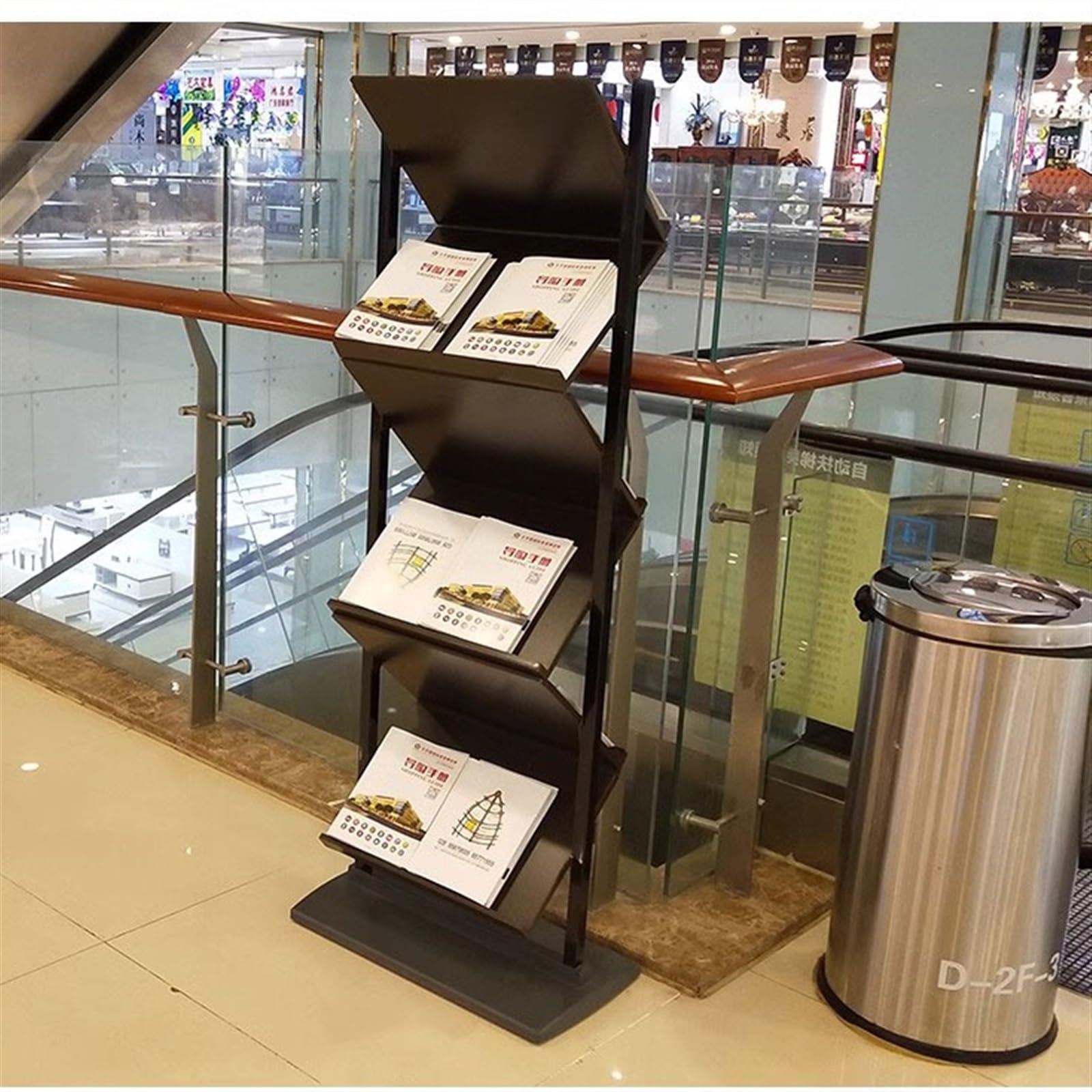 Amazon.co.jp: ツールマガジンラック 両面新聞ラック 金属製マガジン