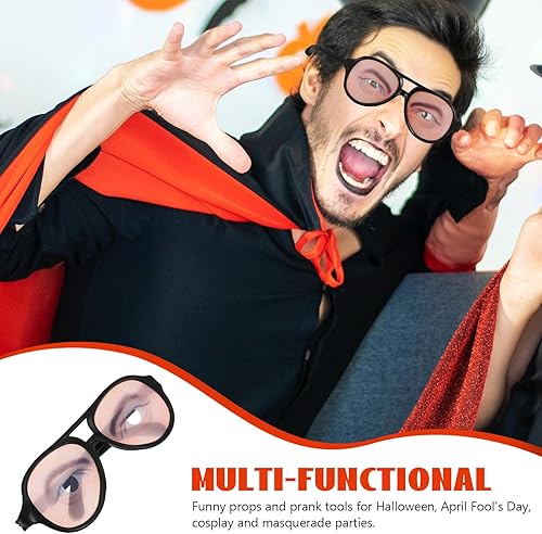 Miniatura 5 de Truco de Halloween - Gafas de ojos divertidos, disfraz divertido, ojos de broma, disfraz de broma de cristal, regalos de fiesta, juguetes para