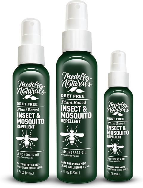 Medella Naturals DEET-Free Insect & Mosquito Repellent, Travel Pack
