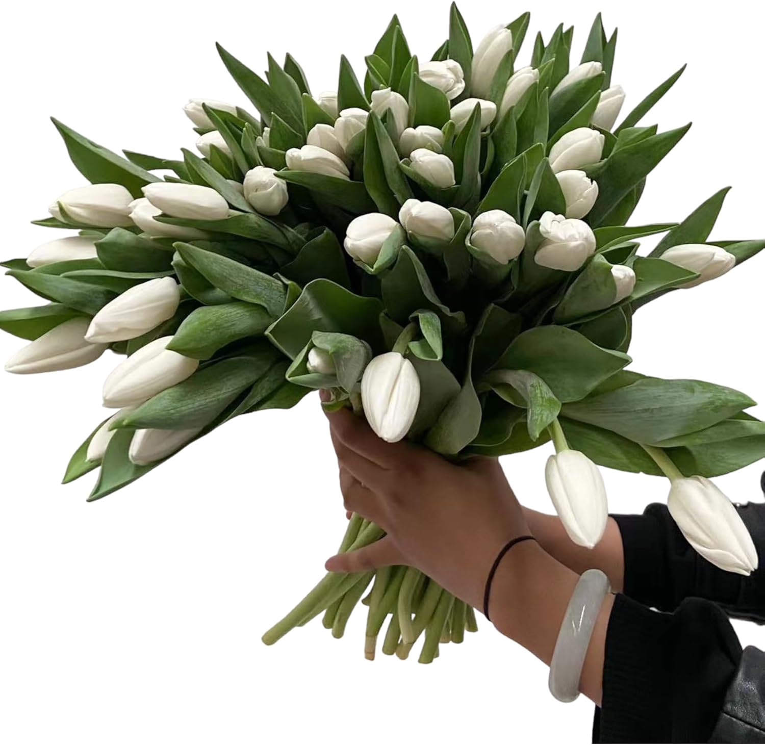 Next day delivery 20 White Tulips Fresh Cut Flowers Wheat Field Bouquet Gifts for home decoration birthdays friendship and love