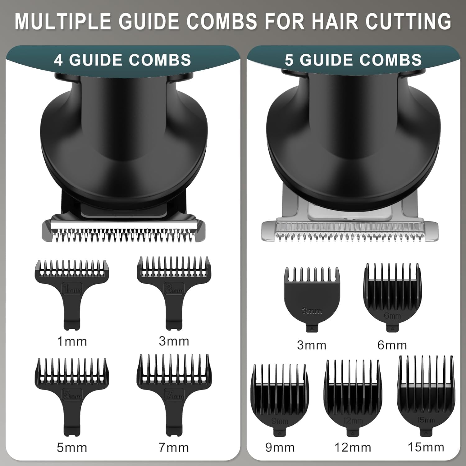 Hatteker Männerpflegeset 8-in-1, Zero-Gap-T-Klinge Trimmer, wasserdichter Trimmer, Haarschneider für Männer, Barttrimmer elektrisch, Kabelloses Männerpflegeset, Elektrischer Rasierer für Männer