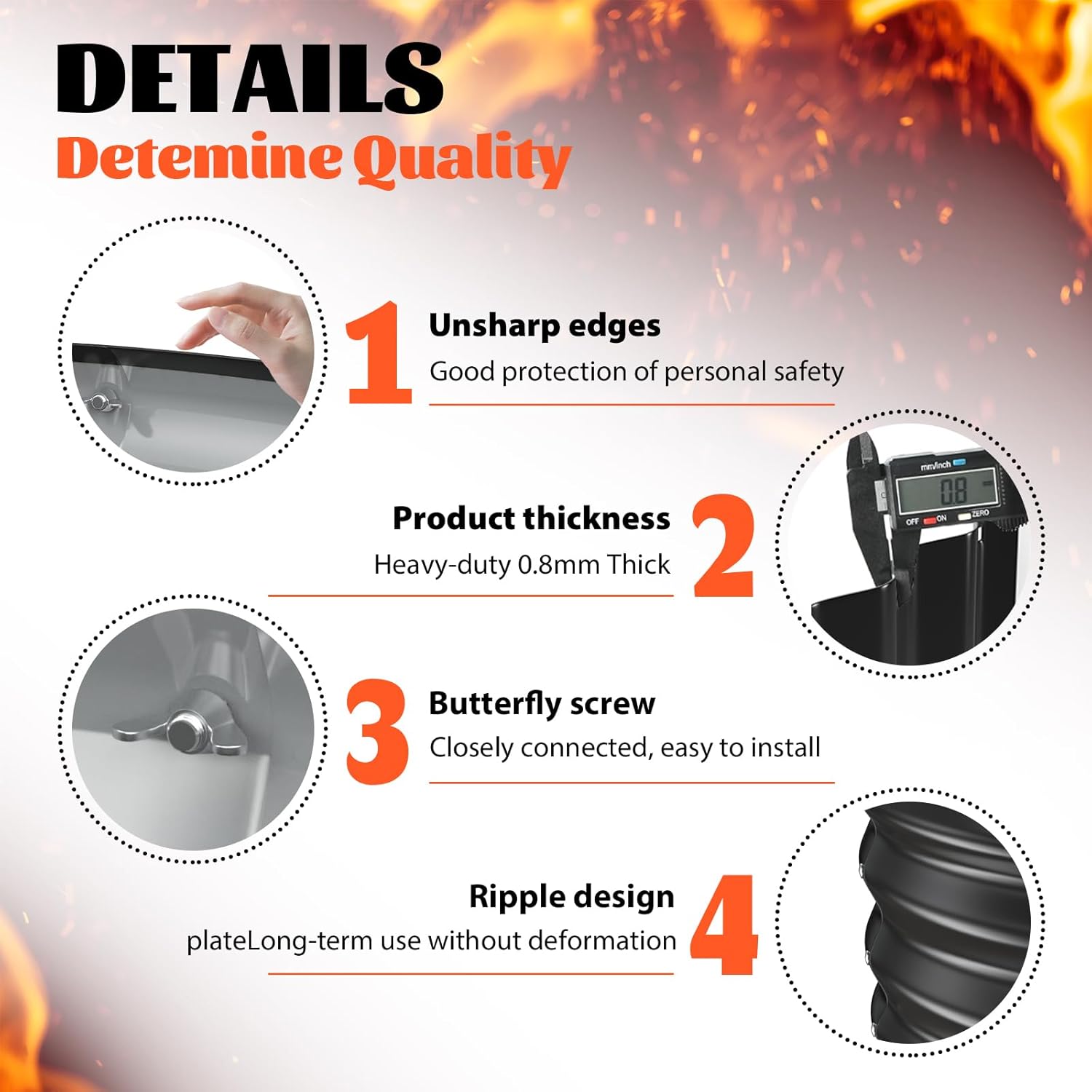 48 Inch Round Galvanized Fire Pit Ring/Fire Ring - Foldable and Perfect for Outdoor Gatherings and Campfires in The Yard/Garden/Park/Beach (Black+Gray, 4 FT Diameter+1 FT Tall)