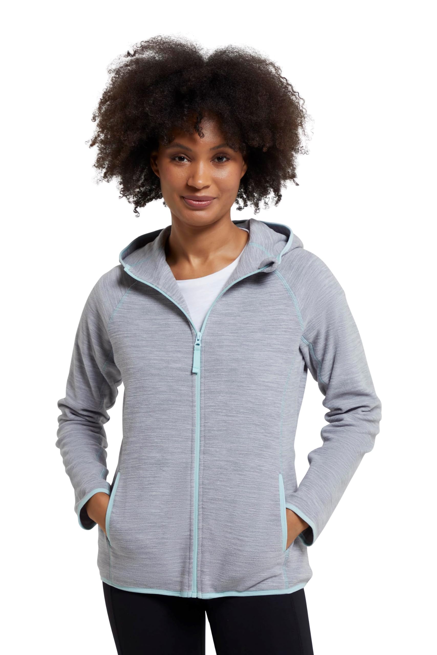 Lleyn Melange II Womens Fleece Hoodie - Grey