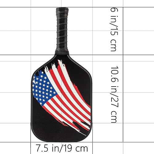 Miniatura 3 de Juego de 2 palas de pickleball aprobadas por USAPA con superficie de fibra de vidrio con 2 raquetas de pickleball, 4 bolas de pickleball, 1 bolsa de