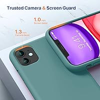 Vista 471 de Miracase Funda diseñada para iPhone 13 Pro Max con protector de pantalla, [forro de microfibra suave antiarañazos], funda protectora de silicona