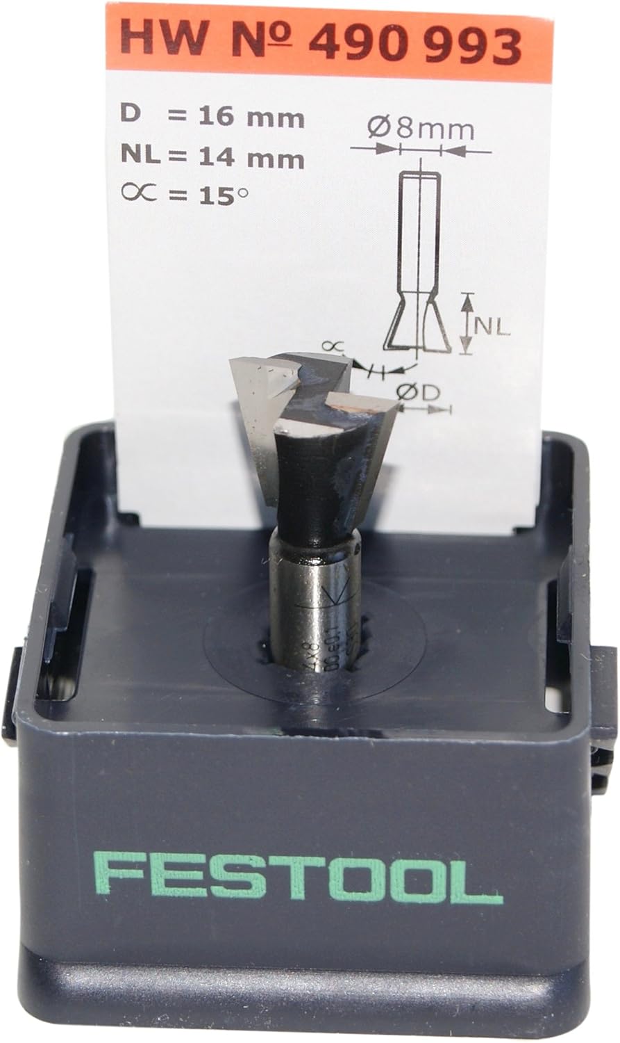 Festool Dovetail Cutter HW S8 D16/13,5/15°
