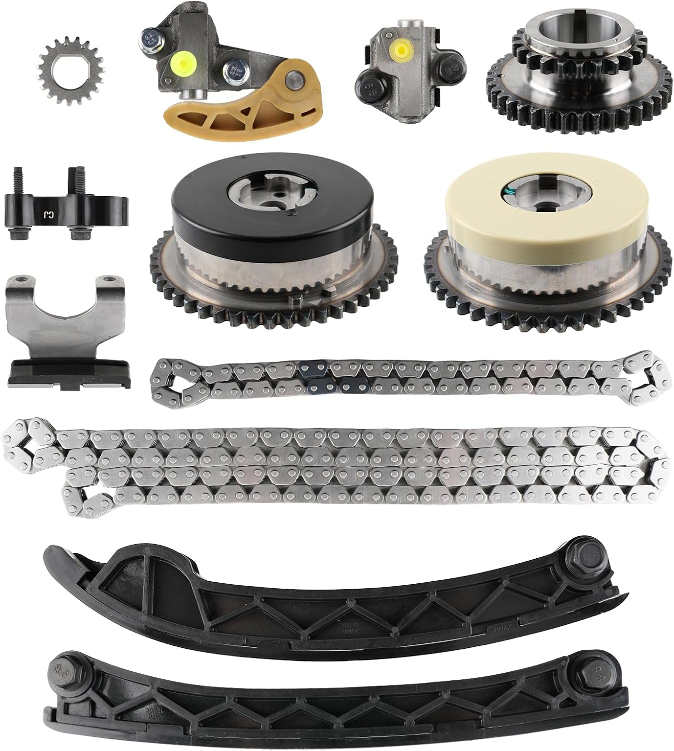Carbhub VVT Sprocket Timing Chain Kit Compatible with Chevrolet Buick Cadillac Compatible with GMC Malibu Camaro ATS Replaces 12627107 12627109 12627184 12627111 12627112 12627108 12626983 12655471