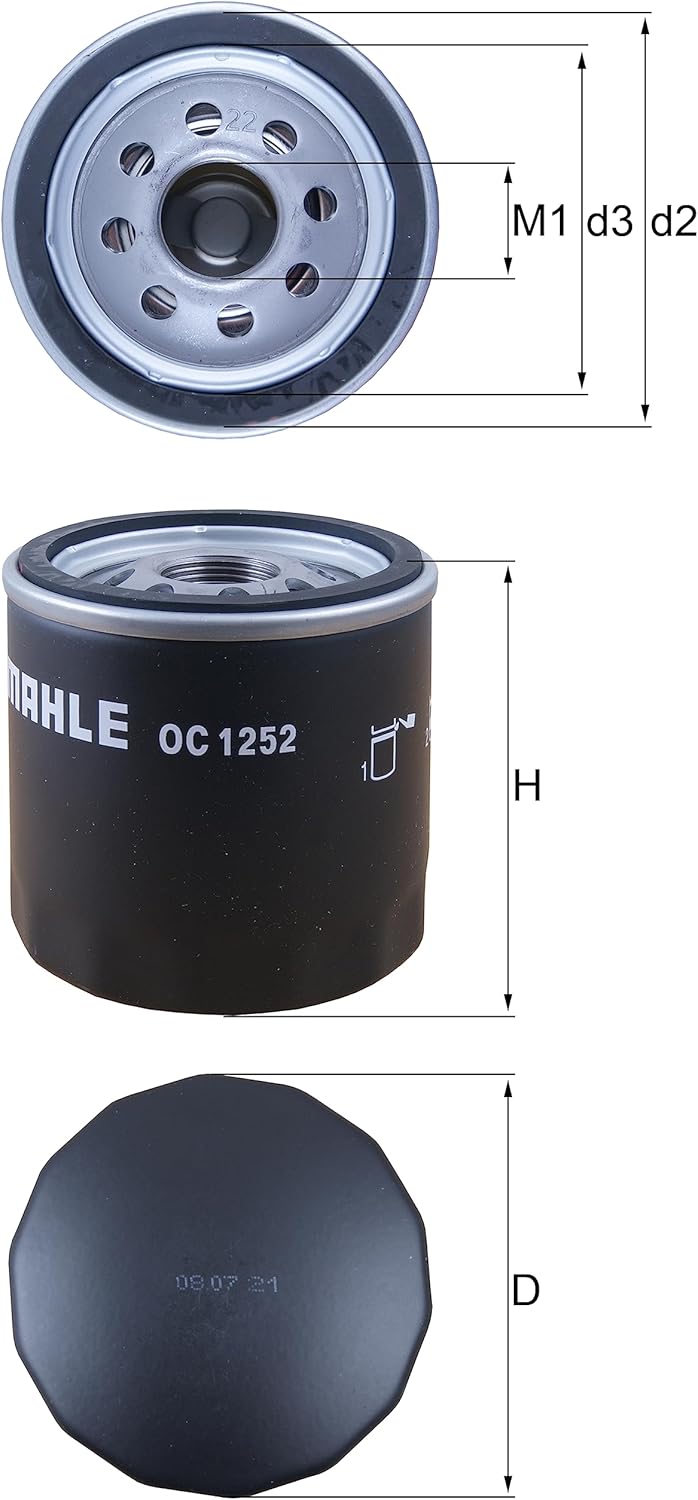 MAHLE, Oil filter, OC 1252