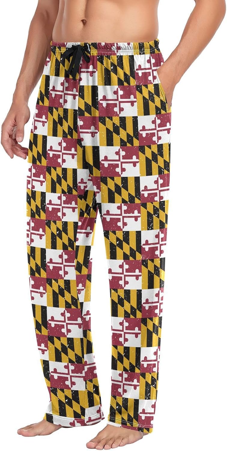 Mens Pajama Pants Pj Bottoms Lightweight Soft Lounge Pant with Pockets Drawstring