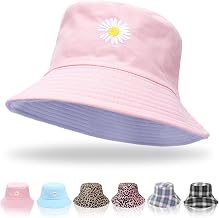 Keho Bucket Hats Women - Reversible Cotton Summer Beach Sun Hats Foldable Fisherman Hat for Travel Beach Hiking UK