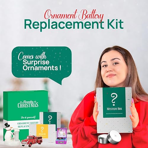 Miniatura 2 de Kit de repuesto de destornillador y baterías de bricolaje con (18 LR41, 18 LR44) compatible con adorno mágico de recuerdo Hallmark + adornos de