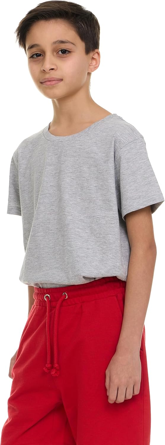 Boys’ 3-Pack French Terry Cotton Shorts – Soft Pull-On Activewear Shorts with Drawstring Waist & Pockets image 3