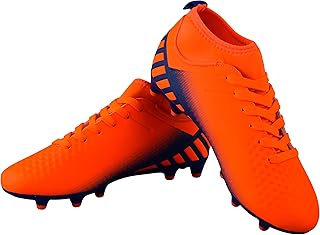 Vizari Kids Santos MC JR Outdoor Firm Ground Soccer Shoes/Cleats | for Boys and Girls (Orange/Blue, 2.5 Little Kid)