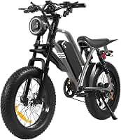 Bicicleta Elétrica A05 Aro 20 Pneu Gordo 1000W Motor Cubo Traseiro, Bateria Removível 48V 20Ah, Suspensão Dianteira e Traseira, Freio a Disco Hidráulico, para Adultos Off-Road Urbano