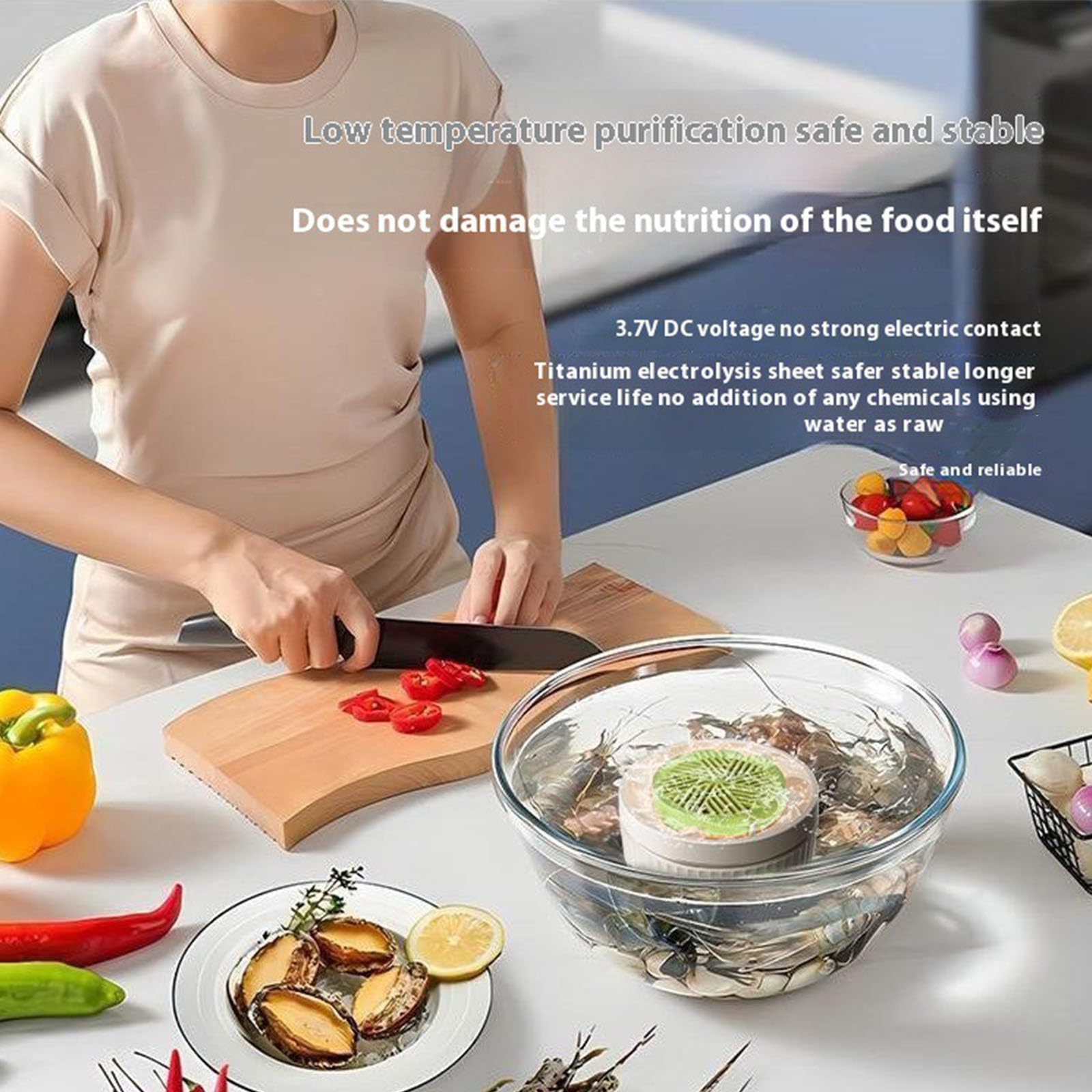 Nettoyeur de légumes automatique rechargeable pour la maison et la cuisine