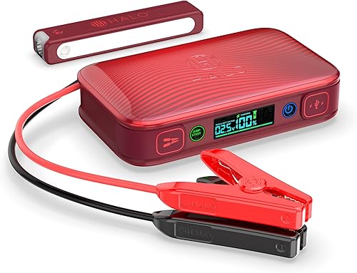 Miniatura 9 de HALO Bolt PaL 1000 Arrancador portátil para automóvil Puertos de carga USB-A y USB-C, pantalla digital, alimenta múltiples dispositivos, banco