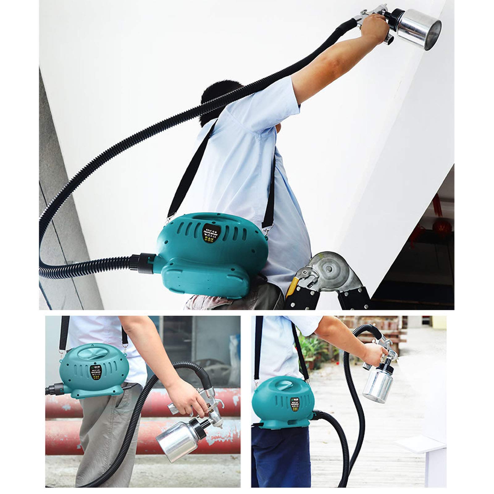 Pistola De Pintura Eléctrica 650 W, Sistema De Pulverización De Pintura Con 3 Modos De Pintar Y Ajuste De Caudal Para Reparación De Muebles De Coche Y Pistola De Pintura De Látex,B
