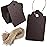 PH PERKHOMY 180 Pcs Glitter Brown Paper Gift Tags with String, Blank Price Tags for Gifts Crafts Wedding Christmas, Glitter Black
