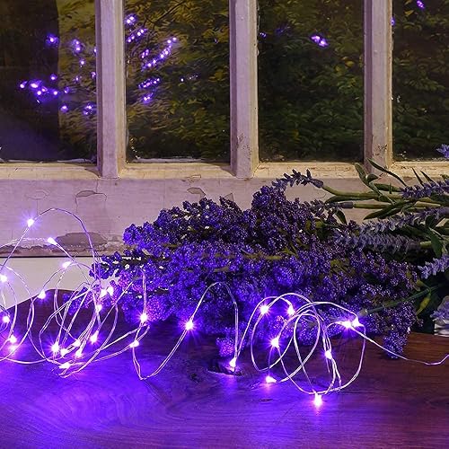 Miniatura 5 de Paquete de 2 tiras de luces solares para exteriores, impermeables, 8 modos de luces parpadeantes de decoración de Navidad, cada una de 33 pies a 100