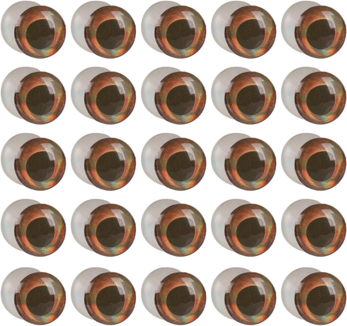 Fahoujs 25Pcs/pack Fishing Dumbbell Eye Set 6mm/8mm/10mm Light Weight Fly Tying Accessory For Freshwater And Saltwater Anglers Fly Tying Accessories