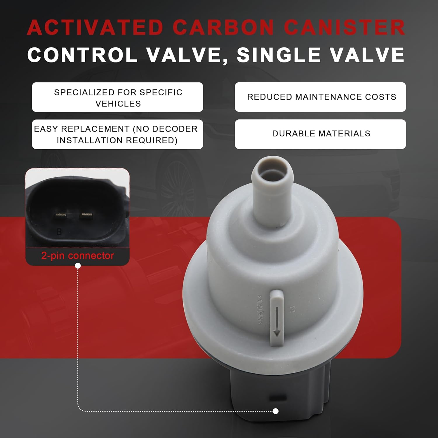 04E906517A 06D133517B Vapor Canister Purge Solenoid Valve Compatible with Audi A3 A4 A8 Q7 VW CC Eos Golf Jetta Passat Phaeton Touareg Touran Seat Skoda 1.2T 1.4T