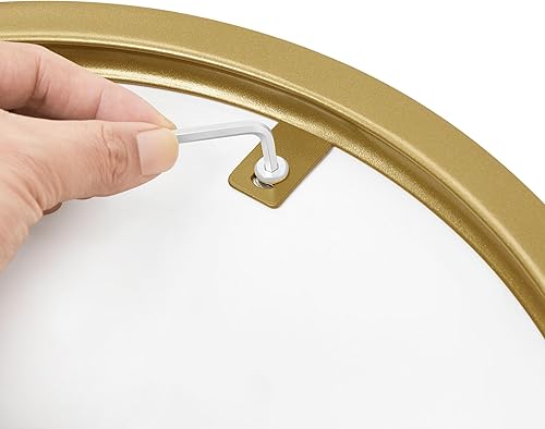 Miniatura 7 de Yaheetech Juego de mesa auxiliar redonda de 2.16 pulgadas, mesa auxiliar moderna con parte superior de mármol y marco de metal, mesa auxiliar