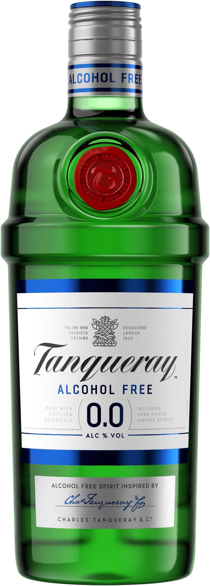Tanqueray Alcohol Free Spirit | 0.0% vol | 70cl | Made with Distilled Botanicals | Citrus Style & Juniper Led Profile | for Alcohol Free Drinks | Enjoy in a Gin Glass with Ice & Tonic