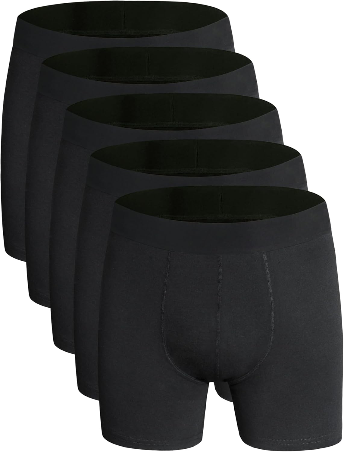 AIRCUTE Men Washable Incontinence Underwear Maximum Absorbency Overnight Leak Proof Protective Boxer Briefs for Bladder Leaks 80 ml(XL,Black)