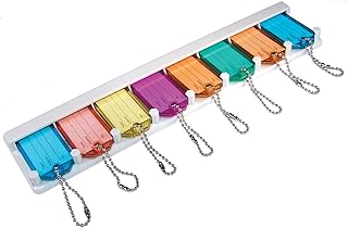 The Hillman Group 710930 Key Identification Tags and Organizer, 8-Pack, No Size, Assorted Colors