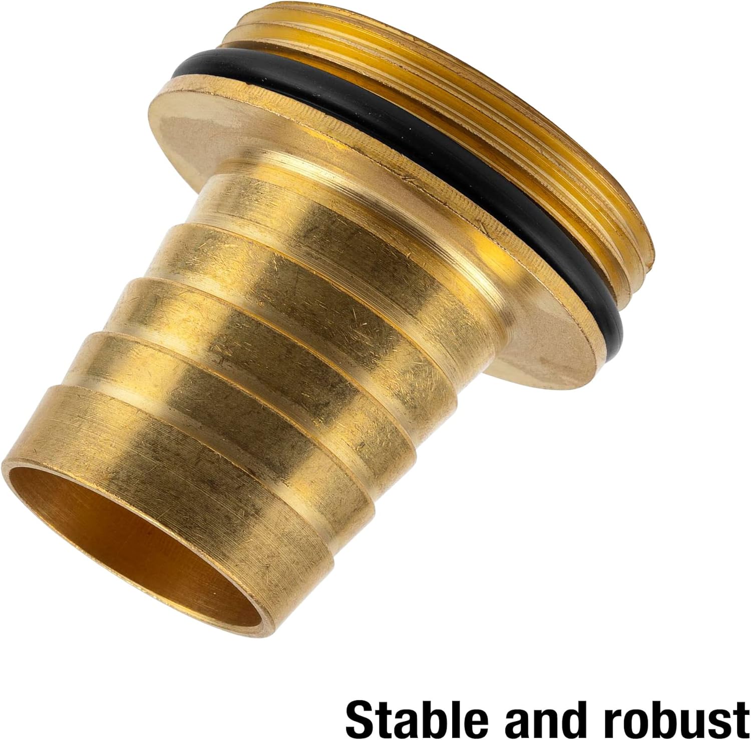 GARDENA Brass Hose Fitting 1-Piece with collar and O-Ring: Screw 47.9 mm (G 1 1/2 ") - Threaded For 32 mm (1 1/4") - Tubing (7149-20)