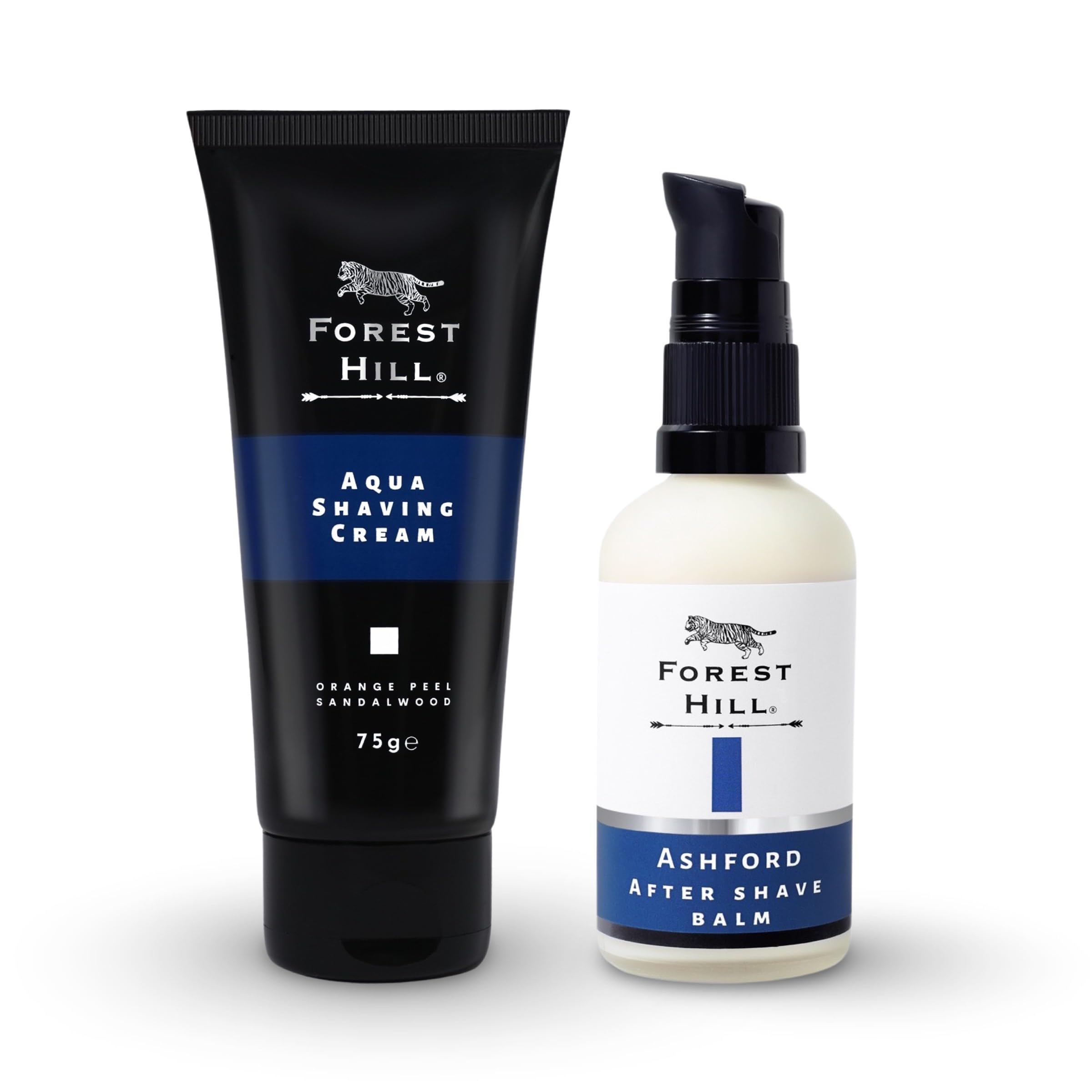 Forest Hill Set of 2 Luxury Men Grooming Shaving Kit, Fresh Aqua Pre Shave Cream 75g & Alcohol Free After Shave Balm 100ml, Ideal For Personal & Professional Salon (Ashford) (B0DHPGSP1G) Amazon Price History, Amazon Price Tracker