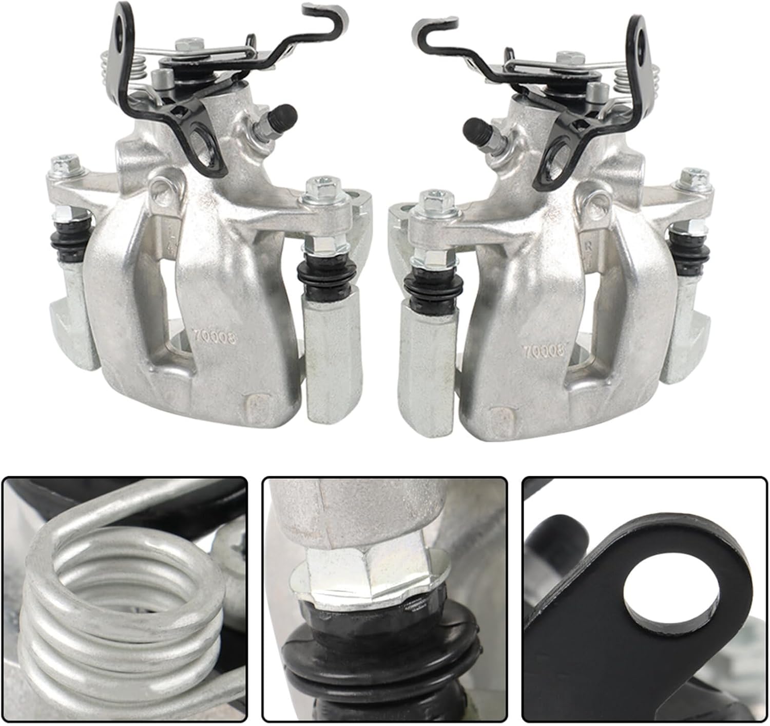 LABLT 2Pcs Brake Calipers Rear Left and Right with Bracket Replacement for A3/Quattro VW Golf GTI Jetta Rabbit 19-B2976 19-B2977