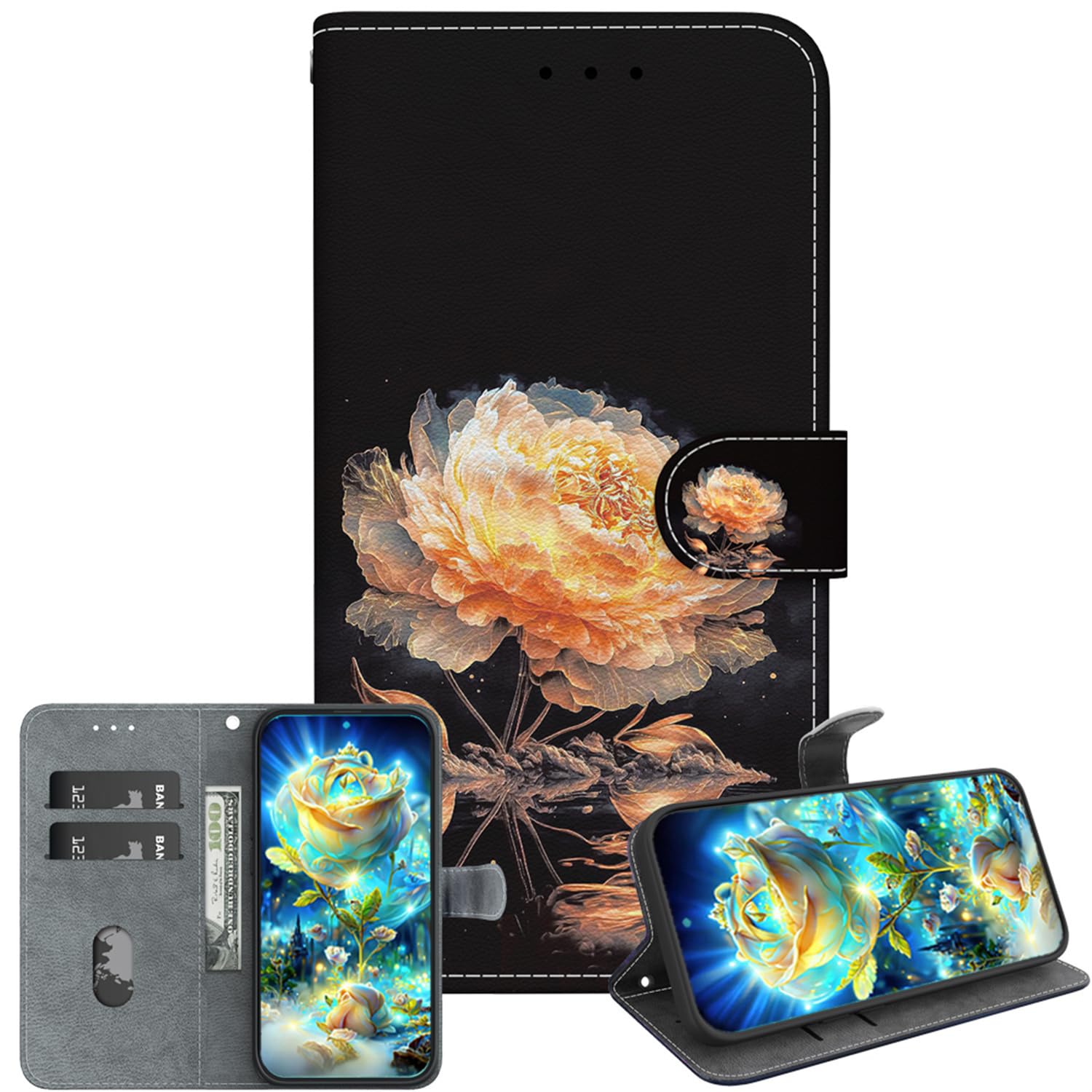 JZ For Samsung Galaxy A40 Crystal Texture Case, Handmade Painted