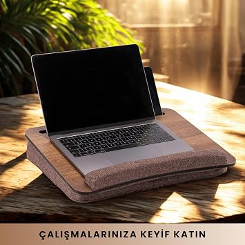 Vigo Wood-LS013 Cushioned Laptop Stand (Walnut)