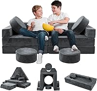 Vista 1 de HOMFINE Sofá modular de juego para niños, sofá modular para niños, sofá modular para niños, sofá modular versátil para sala de juegos, dormitorio