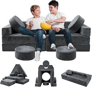 HOMFINE 16pcs Modular Kids Play Couch, Kids Toddler Couch, Child Section...
