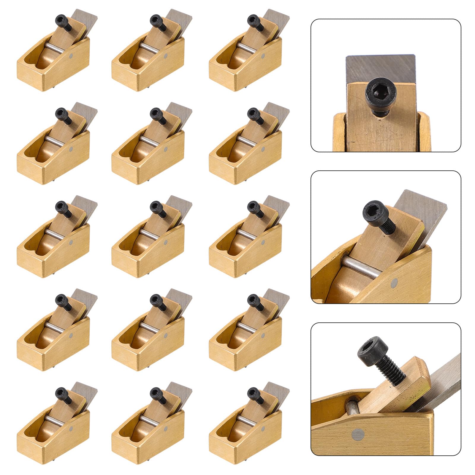 Pialla Manuale per Liuteria in Ottone e Acciaio Alta Lucentezza, Utensile Artigianale per Violino e Strumenti in Legno, Compatta per Lavorazioni di Precisione