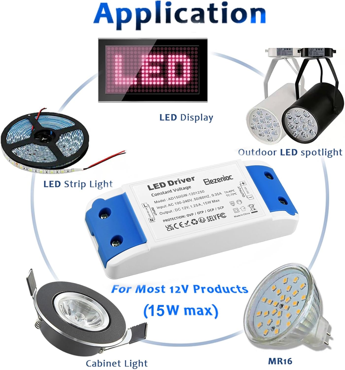 12V LED Driver Transformer 60W 5A, Power Supply, Kuwait Ubuy
