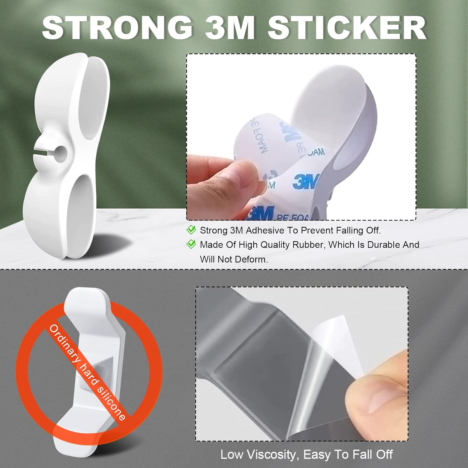 Appliance Cord Organizer for Kitchen Appliances: Small Appliance Cord Holder Winder Wrapper Keeper Hider Storage, Cable Cords Wire Organizer Stick on Pressure Cooker, Mixer, Blender, Air Fryer 4 Pack image 3 of 6 B0BJ1JKH96