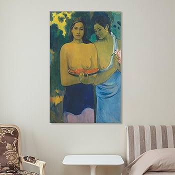 ポール・ゴーギャン、【水浴びする二人のタヒチの娘】、希少な画集画より ポール・ゴーギャン、【水浴びする二人のタヒチの娘】、希少な