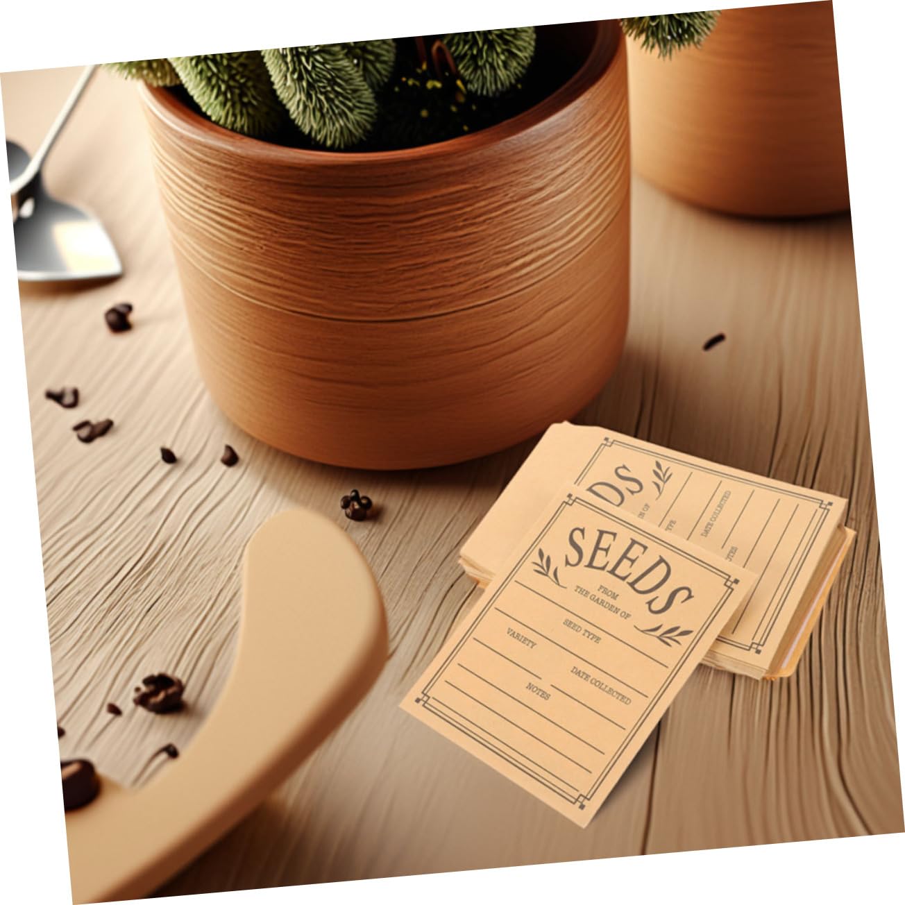 Wiederverwendbare Seed Münzumschläge aus Papier 100 Stück Khaki