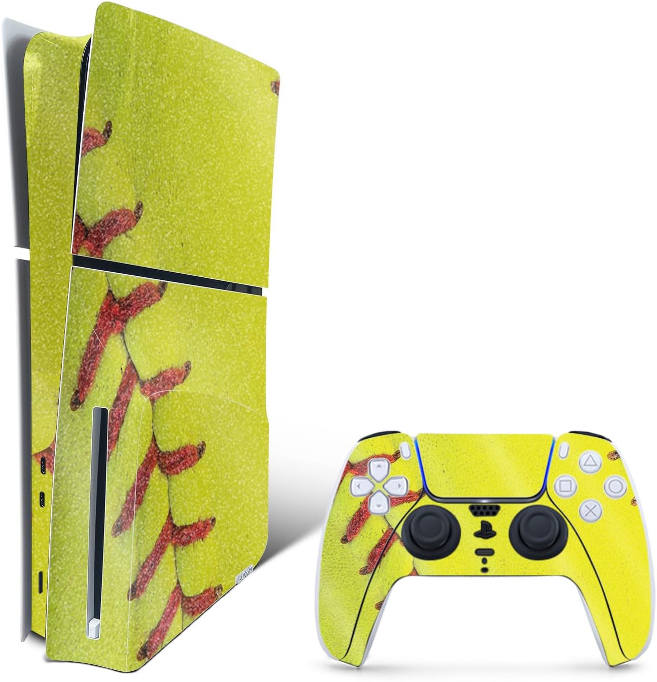 MightySkins Glossy Glitter Skin Compatible with Playstation 5 Slim Digital Edition Console Only - Leopard Face | Protective, Durable High-Gloss Glitter Finish | Easy to Apply | Made in The USA