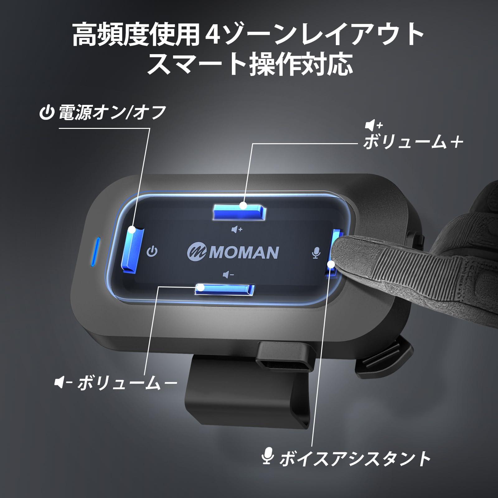 Amazon.co.jp: バイク用ヘッドセット, Moman(モーマン) RS-C バイク用