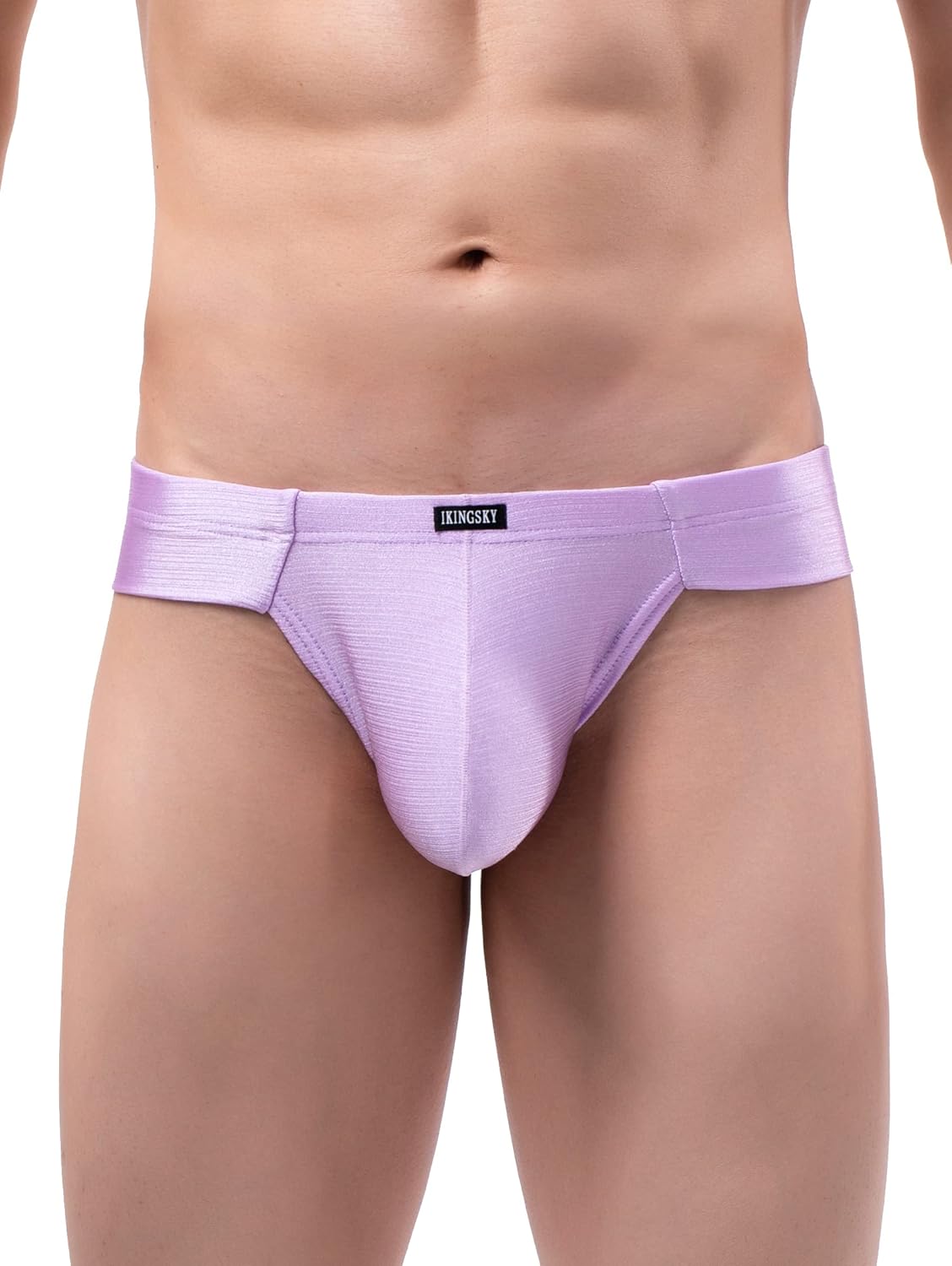 iKingsky Men's High Stretch Cheeky Thongs Silky Mini Cheek Underwear Sexy Low Rise Bulge Under Panties for Men - Image 5