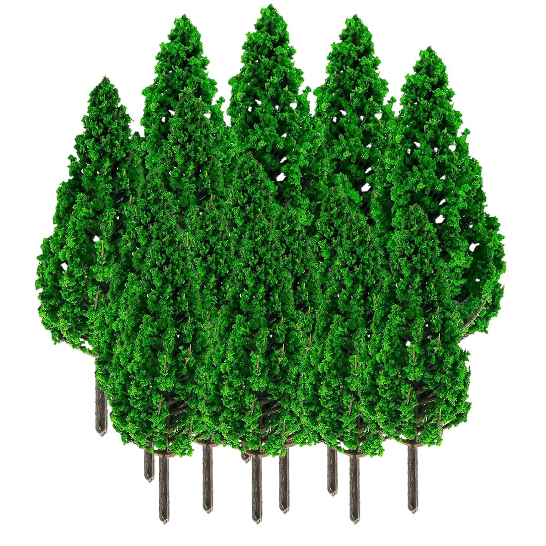 Teegxddy 15 Pieces Set of Architectural Trees Model Railway Landscape Train Tree Plastic Model Landscape Model Railway Accessories Decoration Garden Crafts Pine