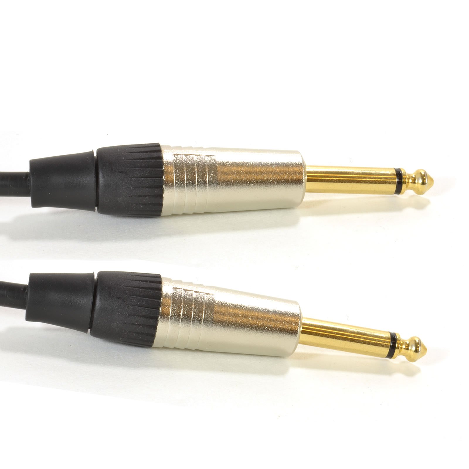 Câble Jack 6.35mm Droit/Angle - Plaqué Or, 3m Pour Guitare/Ampli - Faible Bruit, Qualité Studio