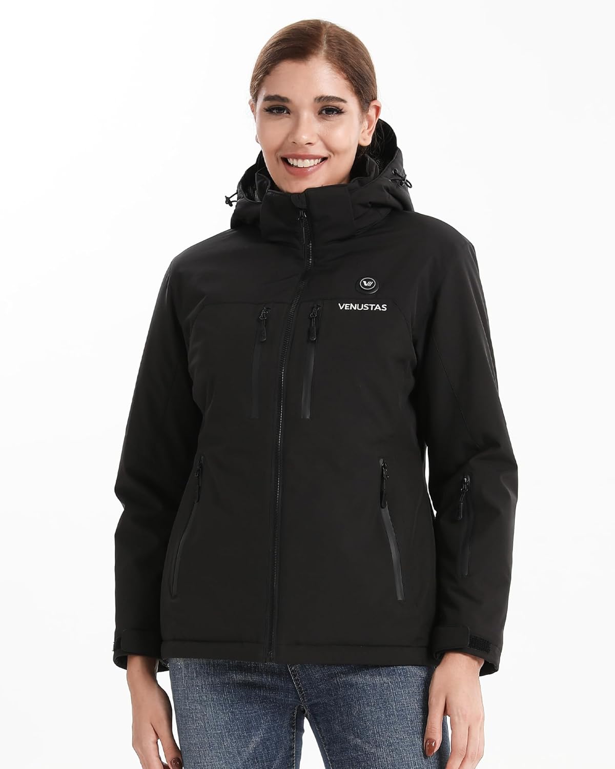 Venustas 12V Lightweight Heated Jacket for Women with Battery, Versatile Softshell Heated Coat, Slim Fit Heated Clothing - Image 2
