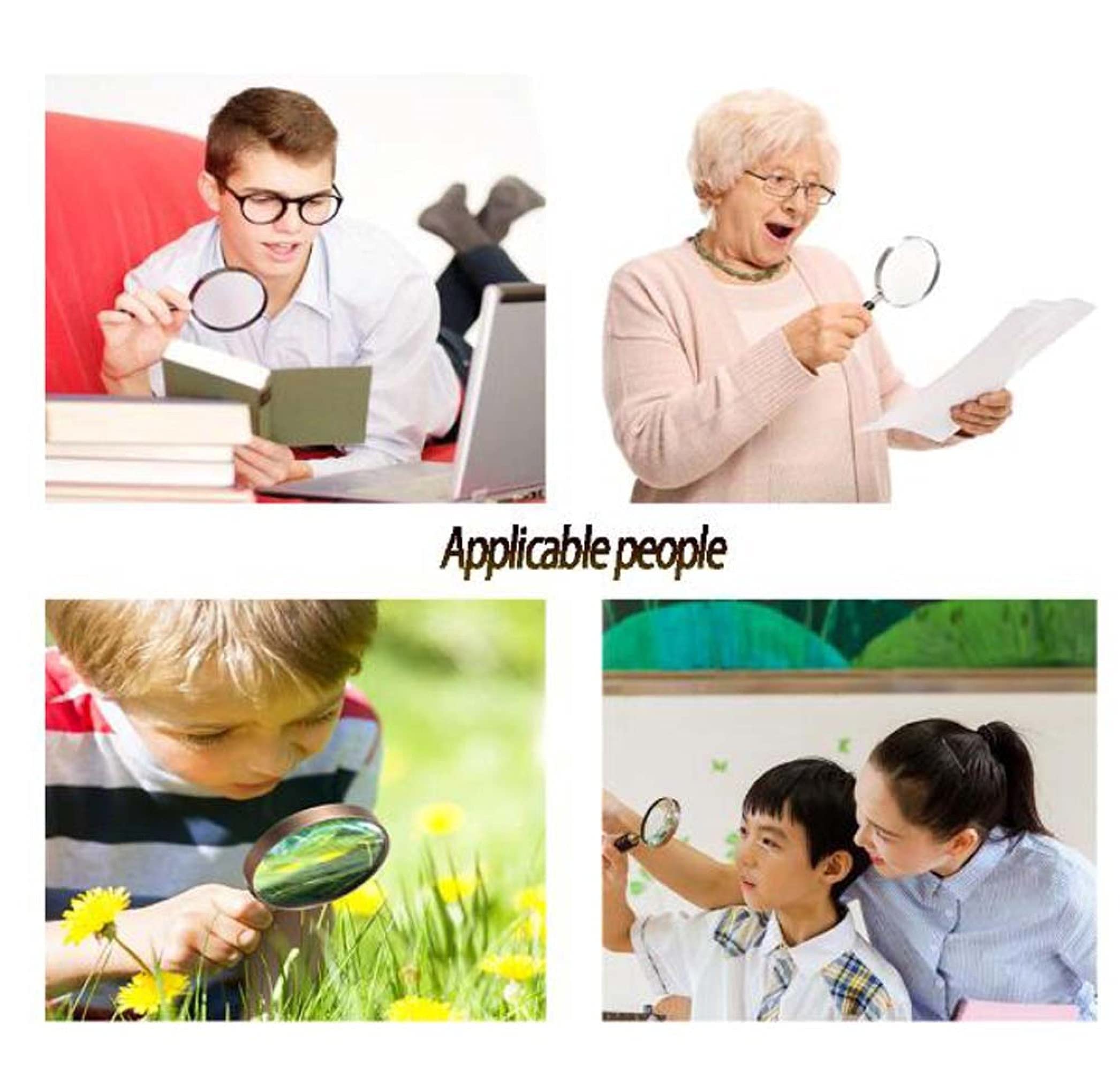 Lente di ingrandimento LED Light 2X Grande lente di ingrandimento rettangolare portatile senza montatura per lettura Lente senza distorsioni per anziani, ipovedenti, libri, pagine, riviste, giorn