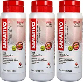 Kit 3 unidades - Talco Desodorante para os Pés - Sanativo