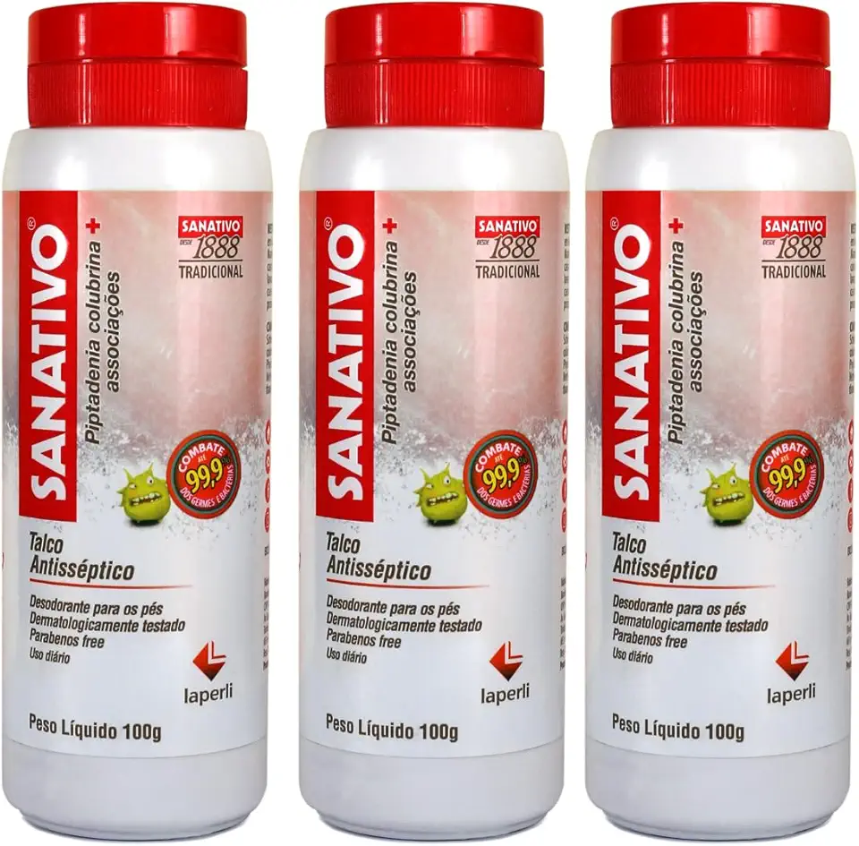 Kit 3 unidades - Talco Desodorante para os Pés - Sanativo